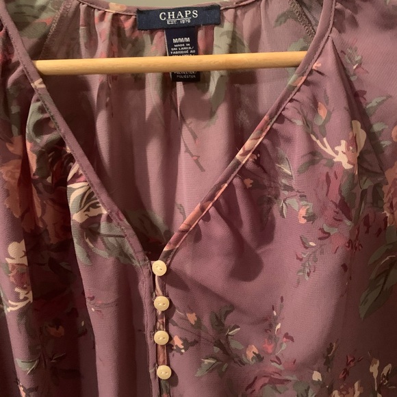 🌹💜🌷Purple flower blouse - Picture 2 of 2